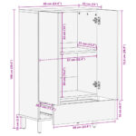 Buffet noir 60x33x100 cm bois d'ingénierie – Image 10