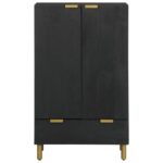 Buffet noir 60x33x100 cm bois d'ingénierie – Image 2