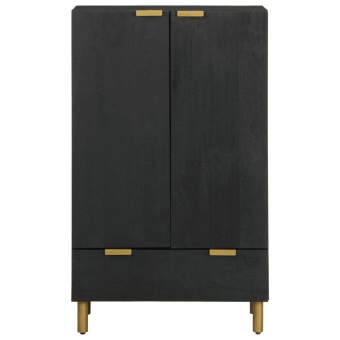 Buffet noir 60x33x100 cm bois d'ingénierie – Image 2