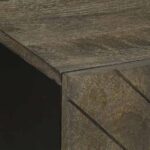 Meuble TV noir 105x33x46 cm bois massif de manguier – Image 5