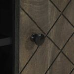 Meuble TV noir 105x33x46 cm bois massif de manguier – Image 6