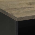 Meuble TV noir 70x33x46 cm bois massif de manguier – Image 5