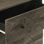 Buffet noir 60x33x75 cm bois massif de manguier – Image 6