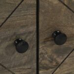 Table basse noir 80x50x40 cm bois massif de manguier – Image 6