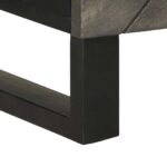 Table de chevet noir 50x33x60 cm bois de manguier massif – Image 7