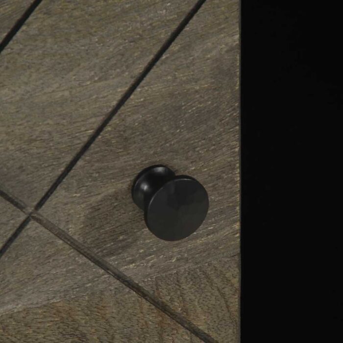 Table basse noir 100x54x40 cm bois massif de manguier – Image 6