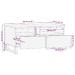 Table basse noir 80x54x40 cm bois massif de manguier – Image 10