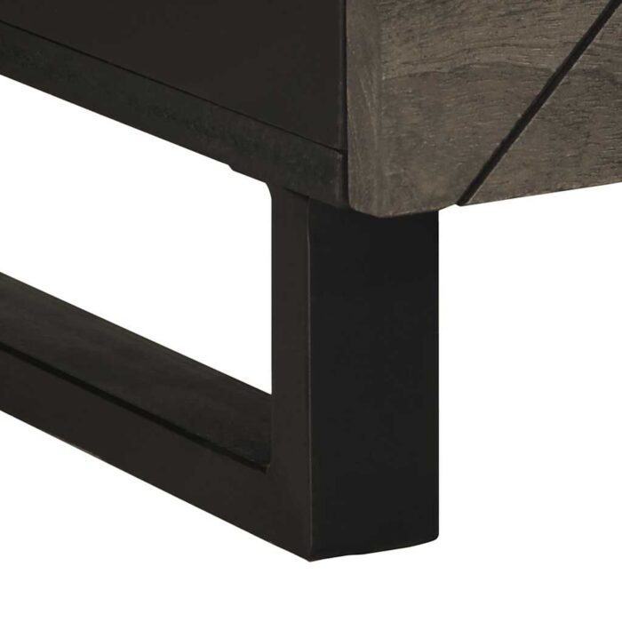 Table basse noir 80x54x40 cm bois massif de manguier – Image 7