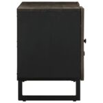 Meuble TV noir 105x33x46 cm bois massif de manguier – Image 3