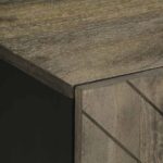 Meuble TV noir 105x33x46 cm bois massif de manguier – Image 5