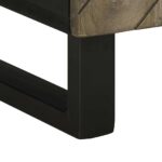Meuble TV noir 105x33x46 cm bois massif de manguier – Image 8