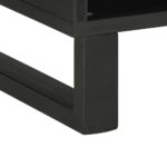 Meuble TV noir 100x33x46 cm bois massif de manguier – Image 7