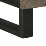 Meuble TV noir 100x33x46 cm bois massif de manguier – Image 7