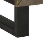 Armoire de lavabo noir 62x33x58 cm bois massif de manguier – Image 8