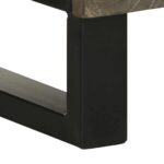 Armoire de salle de bain noir 38x33x160 cm bois massif manguier – Image 7