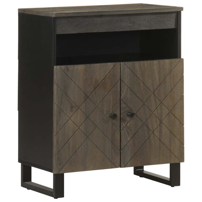 VXL8721158448026_a_en_hd_1.jpg Buffet noir 60x33x75 cm bois massif de manguier – Image 1