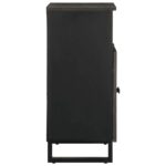 Buffet noir 60x33x75 cm bois massif de manguier – Image 3