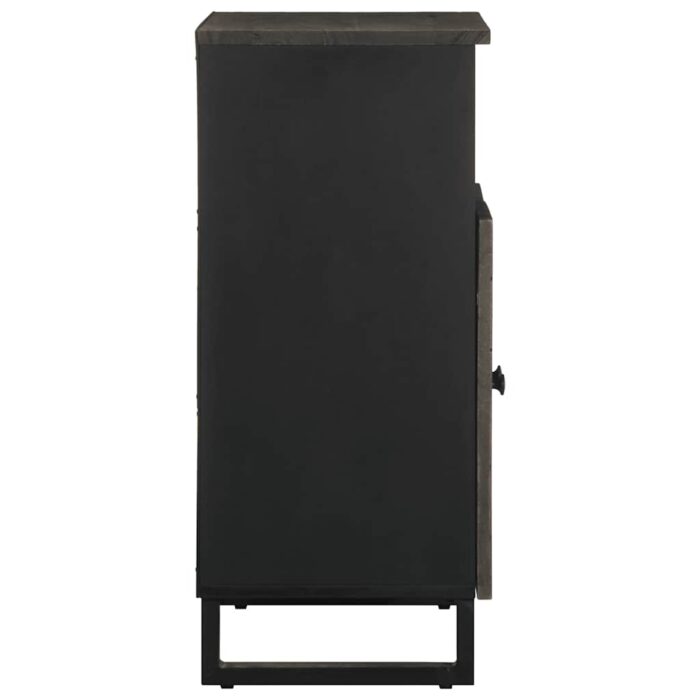 Buffet noir 60x33x75 cm bois massif de manguier – Image 3