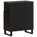 Buffet noir 60x33x75 cm bois massif de manguier – Image 4