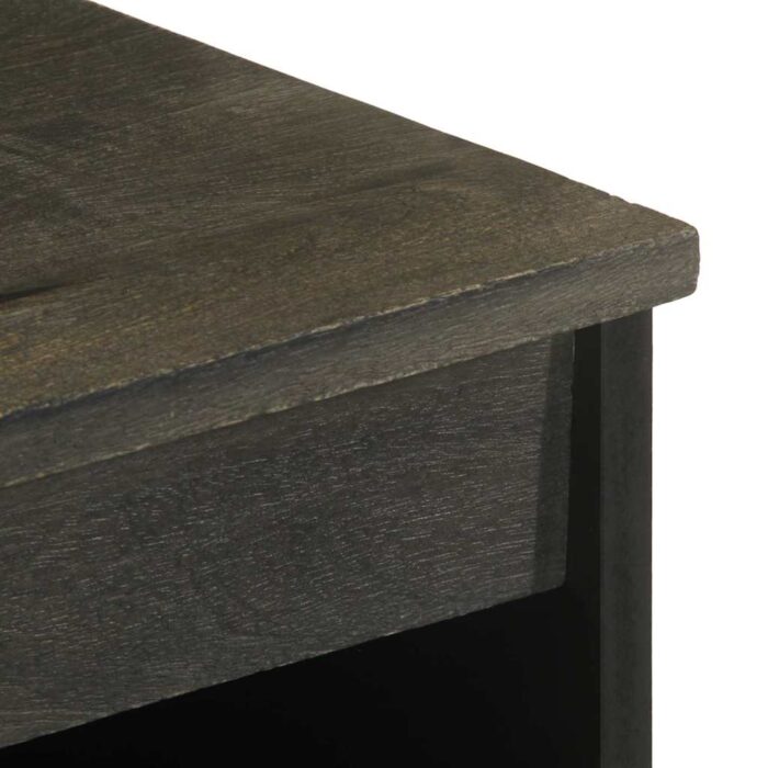 Buffet noir 60x33x75 cm bois massif de manguier – Image 5