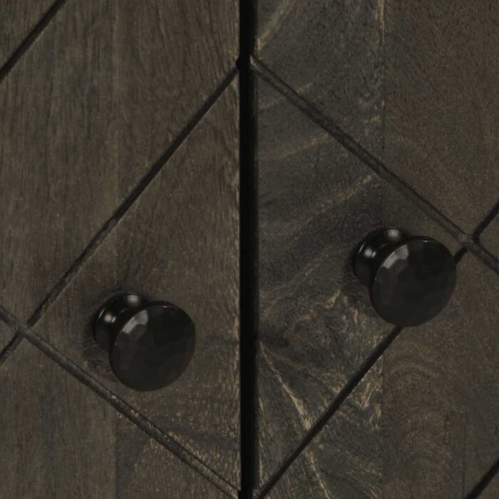 Buffet noir 60x33x75 cm bois massif de manguier – Image 6