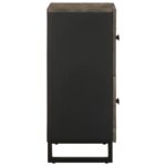 Buffet noir 60x33x75 cm bois massif de manguier – Image 3