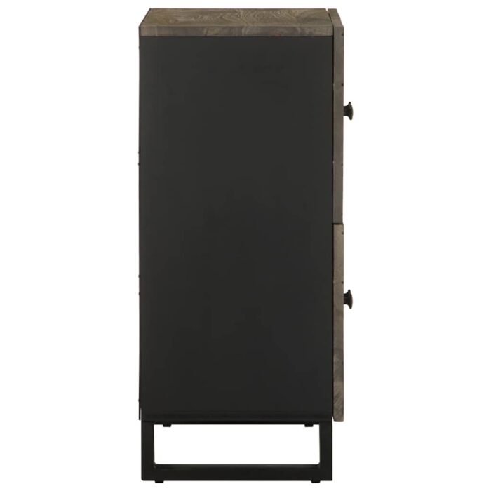 Buffet noir 60x33x75 cm bois massif de manguier – Image 3