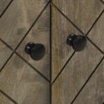 Buffet noir 60x33x75 cm bois massif de manguier – Image 6