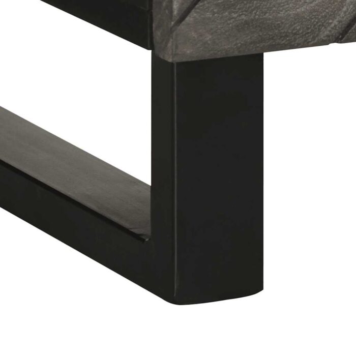 Buffet noir 60x33x75 cm bois massif de manguier – Image 7