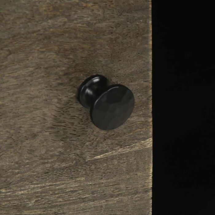 Buffet noir 80x33x75 cm bois massif de manguier – Image 7