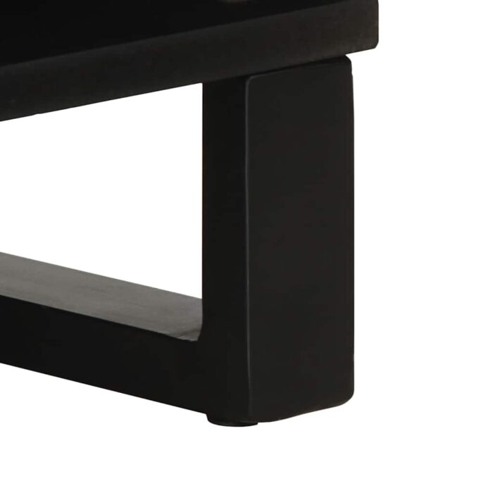 Buffet noir 80x33x75 cm bois massif de manguier – Image 8