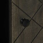Buffet noir 90x33x75 cm bois massif de manguier – Image 6