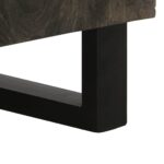 Buffet noir 90x33x75 cm bois massif de manguier – Image 7