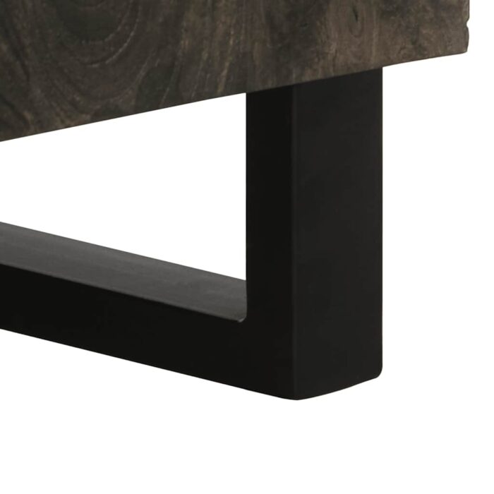 Buffet noir 90x33x75 cm bois massif de manguier – Image 7