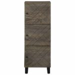 Buffet noir 40x33x110 cm bois de manguier massif – Image 2