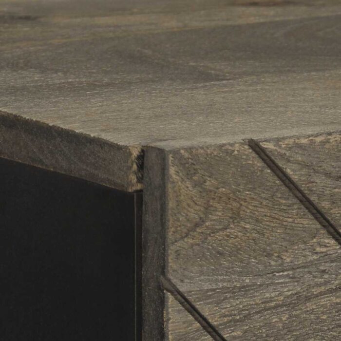 Buffet noir 40x33x110 cm bois de manguier massif – Image 5