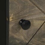 Buffet noir 40x33x110 cm bois de manguier massif – Image 6