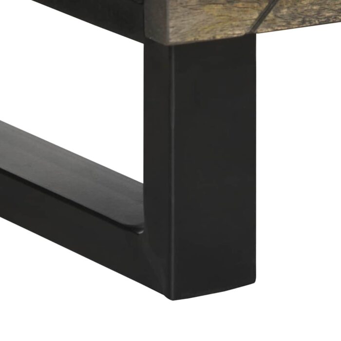 Buffet noir 40x33x110 cm bois de manguier massif – Image 7