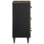 Buffet gris clair 60x33,5x75 cm bois de manguier massif – Image 3