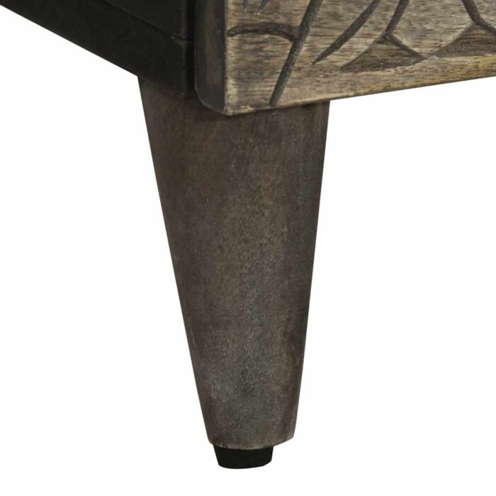 Buffet gris clair 60x33,5x75 cm bois de manguier massif – Image 7