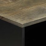 Table basse gris clair 80x50x40 cm bois de manguier massif – Image 5