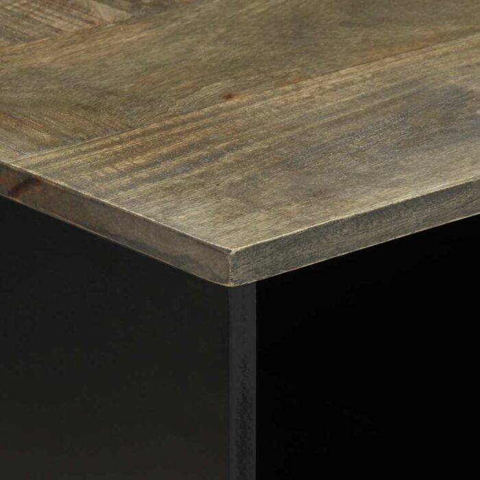 Table basse gris clair 80x50x40 cm bois de manguier massif – Image 5