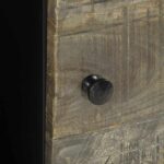 Table basse gris clair 80x50x40 cm bois de manguier massif – Image 6