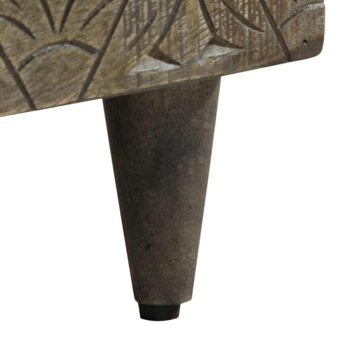 Table basse gris clair 80x50x40 cm bois de manguier massif – Image 7