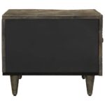 Table basse gris clair 80x50x40 cm bois de manguier massif – Image 3