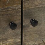 Table basse gris clair 80x50x40 cm bois de manguier massif – Image 6