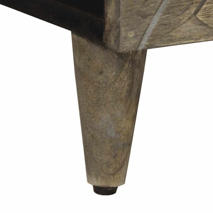 Table basse gris clair 80x50x40 cm bois de manguier massif – Image 7