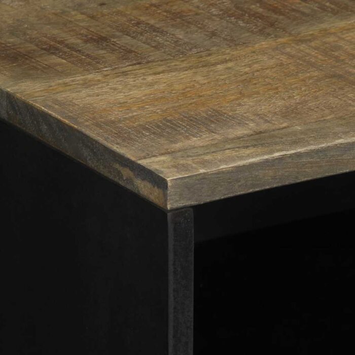 Table de chevet gris clair 50x33x60 cm bois de manguier massif – Image 5