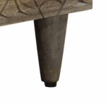 Table de chevet gris clair 50x33x60 cm bois de manguier massif – Image 7