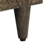 Table de chevet gris clair 50x33x60 cm bois de manguier massif – Image 7